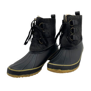 Chooka Ballard Buffalo Duck Boots Black Handcrafted Premium Rainwear US Size 10